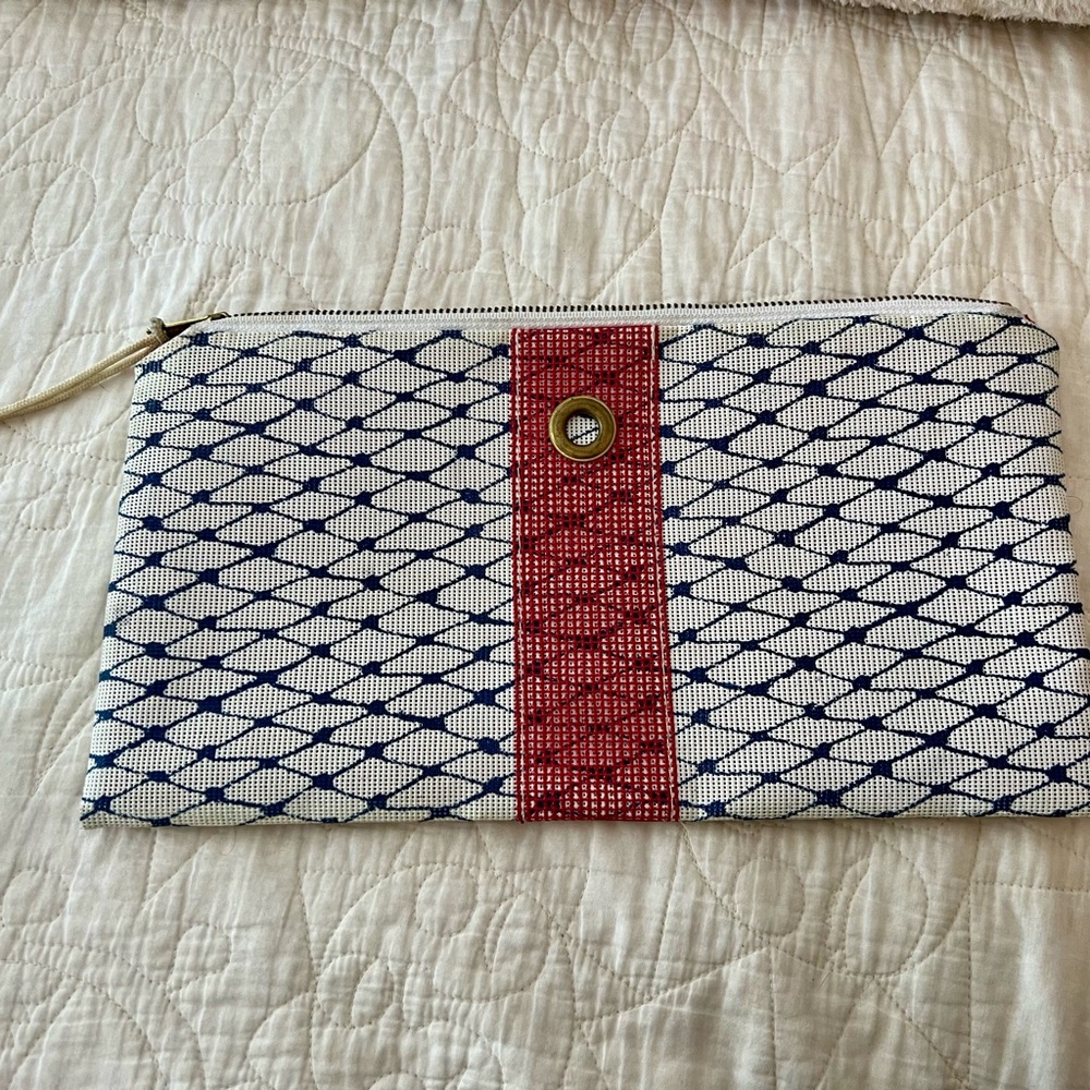 Alaina Marie Signature Red and Blue Clutch